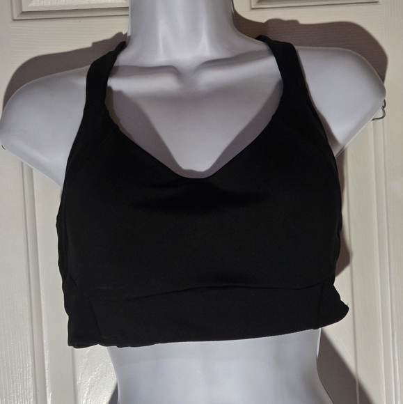 Avia Sports Bra Black Racerback Strappy Molded Cups Adjustable XL Athletic Gym - Picture 2 of 8